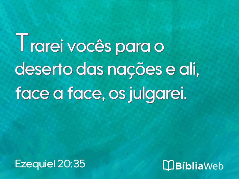 Ezequiel 20:35 em imagem para compartilhar