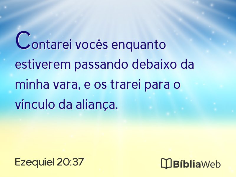 Ezequiel 20:37 em imagem para compartilhar
