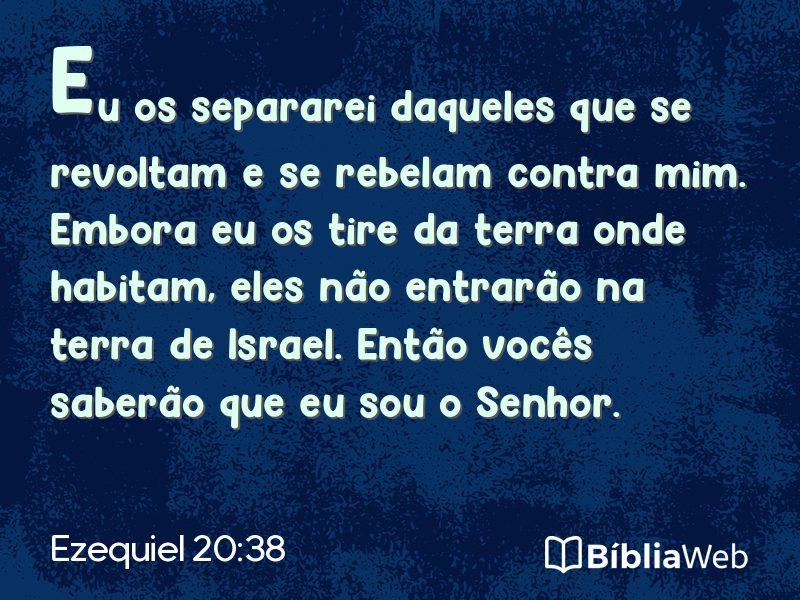 Ezequiel 20:38 em imagem para compartilhar