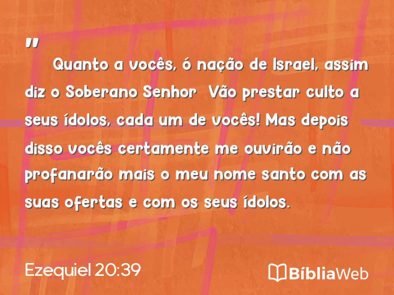 Ezequiel 20:39 em imagem para compartilhar