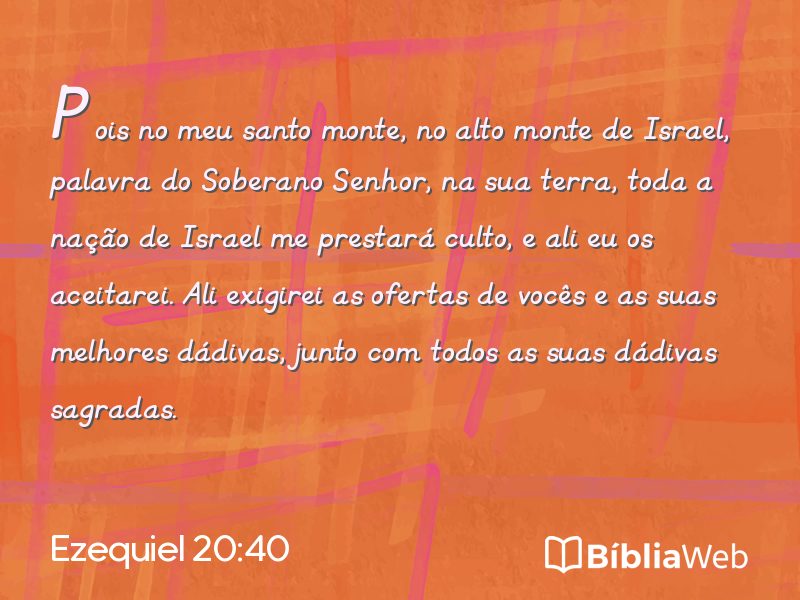 Ezequiel 20:40 em imagem para compartilhar