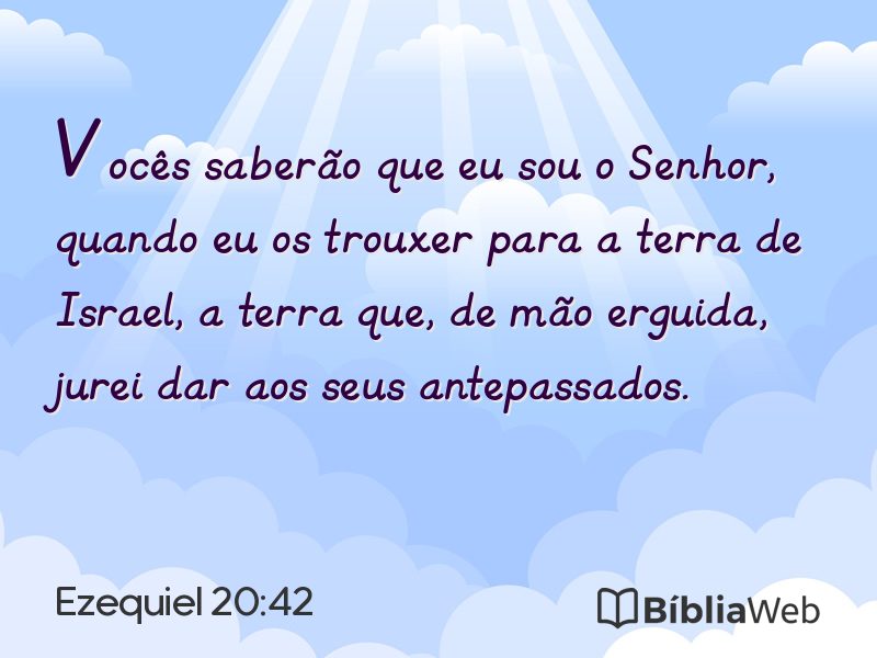 Ezequiel 20:42 em imagem para compartilhar