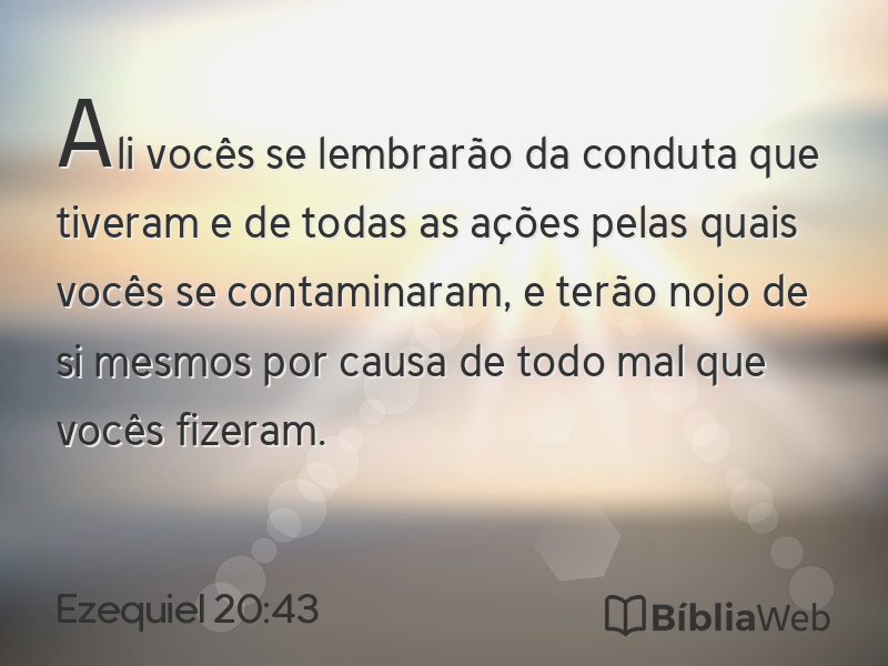 Ezequiel 20:43 em imagem para compartilhar