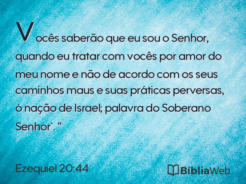 Ezequiel 20:44 em imagem para compartilhar