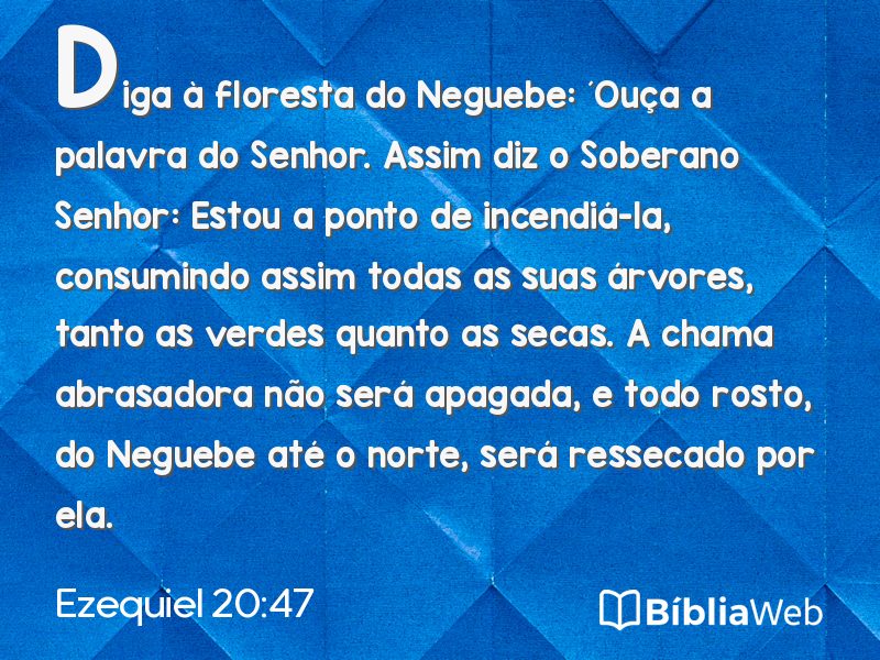Ezequiel 20:47 em imagem para compartilhar