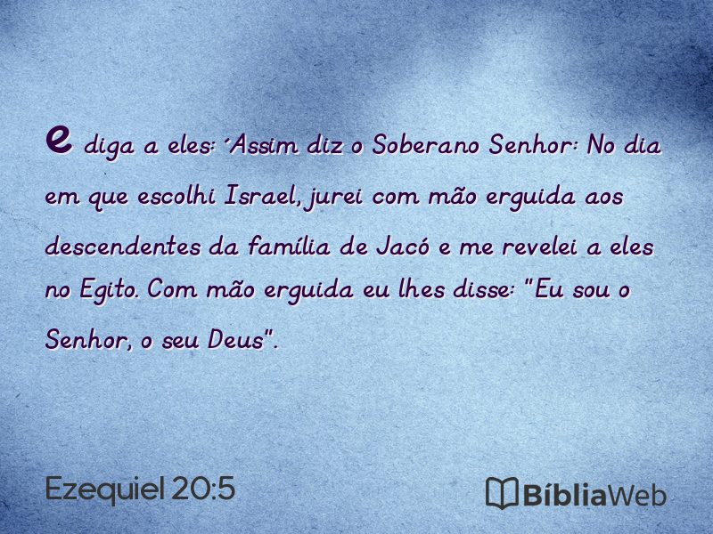 Ezequiel 20:5 em imagem para compartilhar