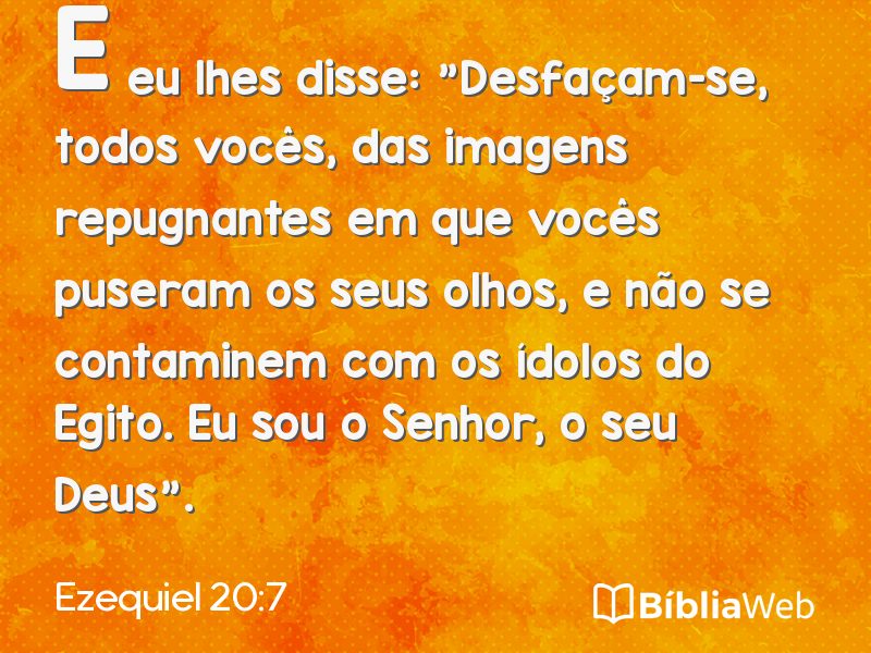 Ezequiel 20:7 em imagem para compartilhar