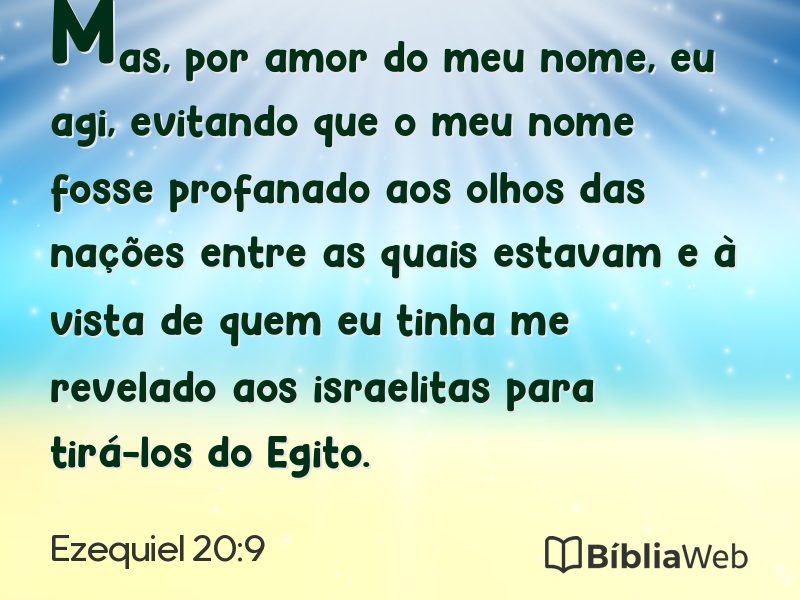 Ezequiel 20:9 em imagem para compartilhar