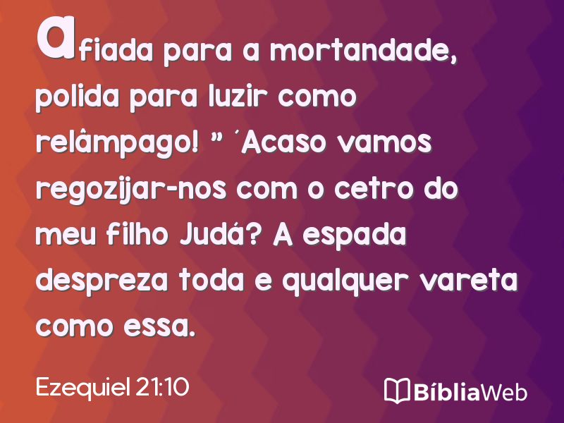Ezequiel 21:10 em imagem para compartilhar