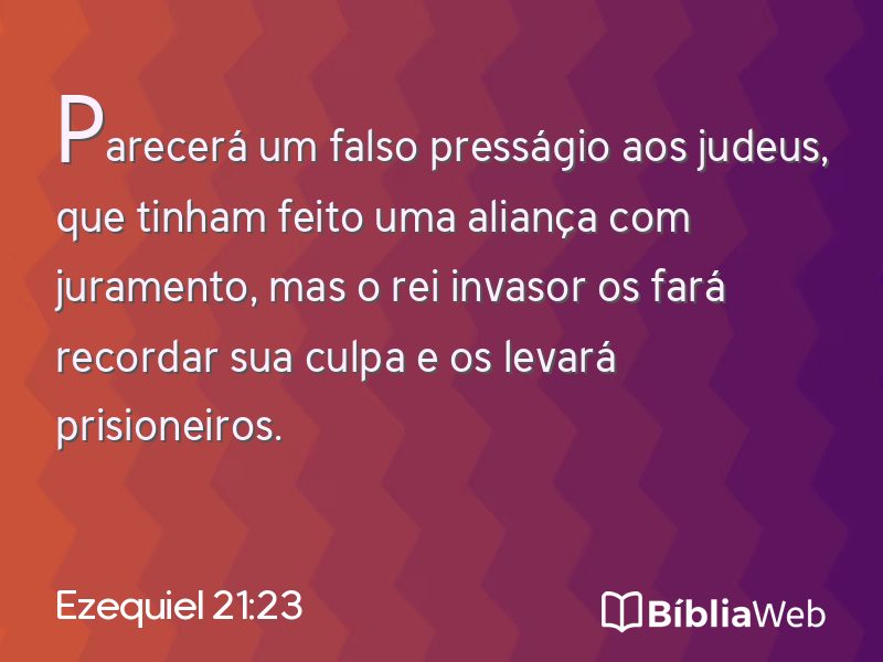 Ezequiel 21:23 em imagem para compartilhar
