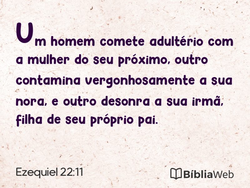 Ezequiel 22:11 em imagem para compartilhar