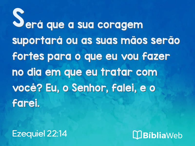 Ezequiel 22:14 em imagem para compartilhar