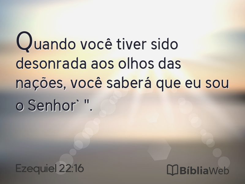 Ezequiel 22:16 em imagem para compartilhar
