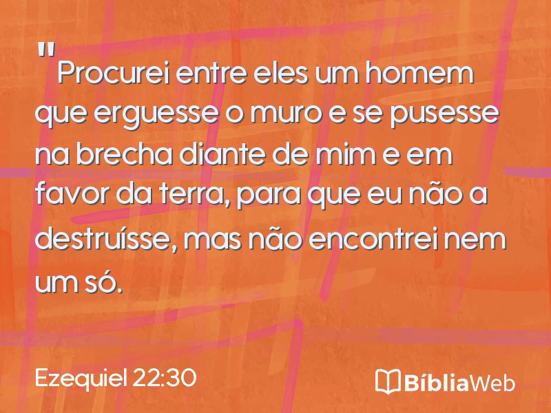 Ezequiel 22:30 em imagem para compartilhar