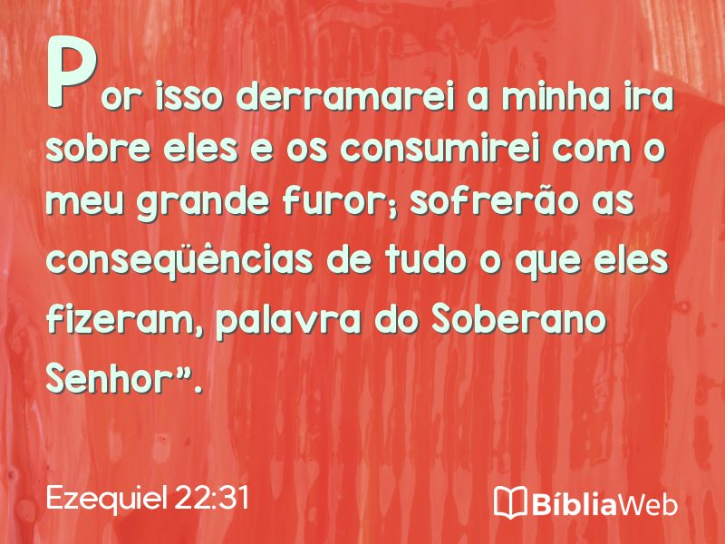 Ezequiel 22:31 em imagem para compartilhar