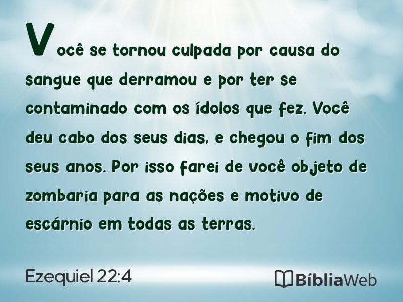 Ezequiel 22:4 em imagem para compartilhar