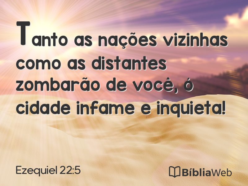 Ezequiel 22:5 em imagem para compartilhar