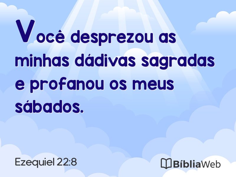 Ezequiel 22:8 em imagem para compartilhar