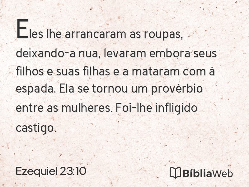 Ezequiel 23:10 em imagem para compartilhar