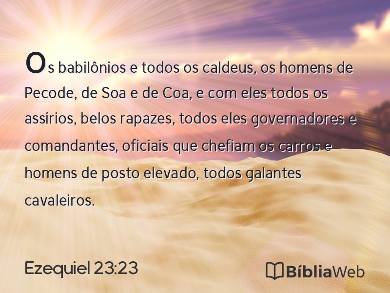 Ezequiel 23:23 em imagem para compartilhar