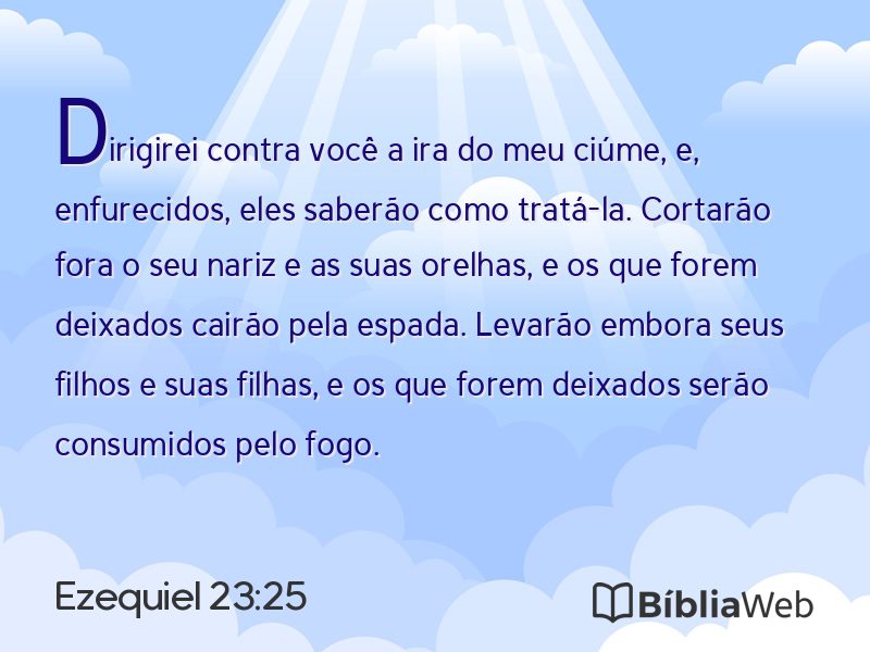 Ezequiel 23:25 em imagem para compartilhar