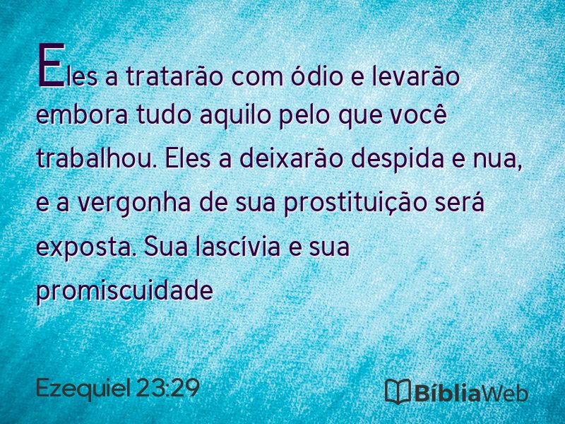 Ezequiel 23:29 em imagem para compartilhar
