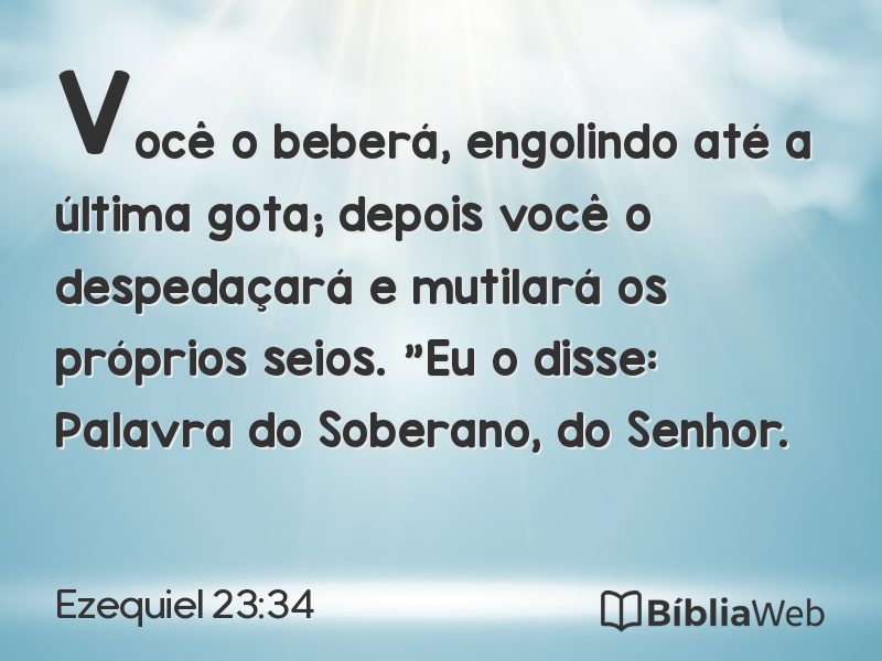 Ezequiel 23:34 em imagem para compartilhar