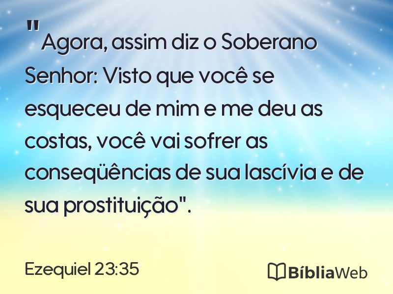 Ezequiel 23:35 em imagem para compartilhar