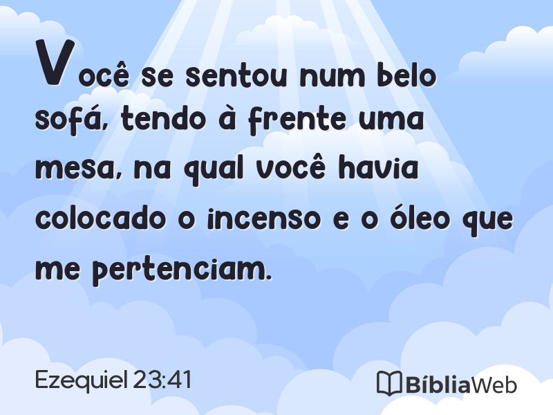 Ezequiel 23:41 em imagem para compartilhar