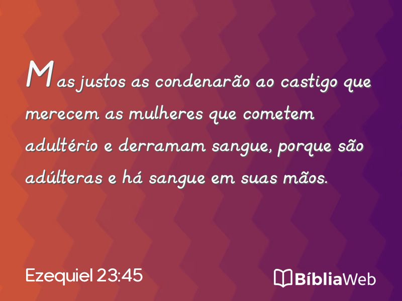 Ezequiel 23:45 em imagem para compartilhar