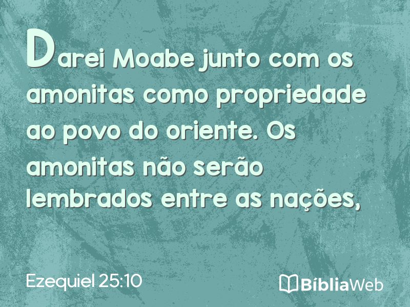 Ezequiel 25:10 em imagem para compartilhar