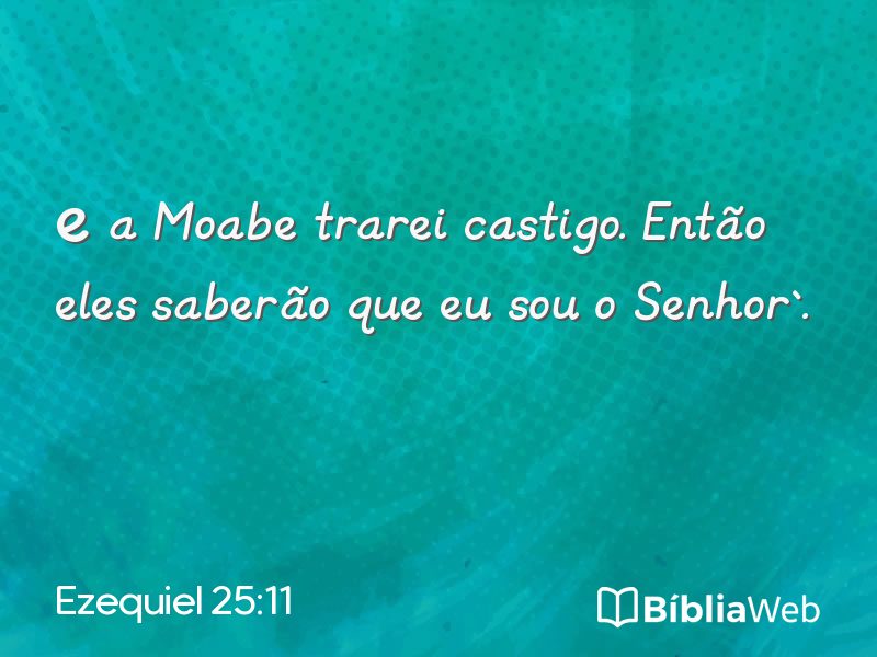 Ezequiel 25:11 em imagem para compartilhar