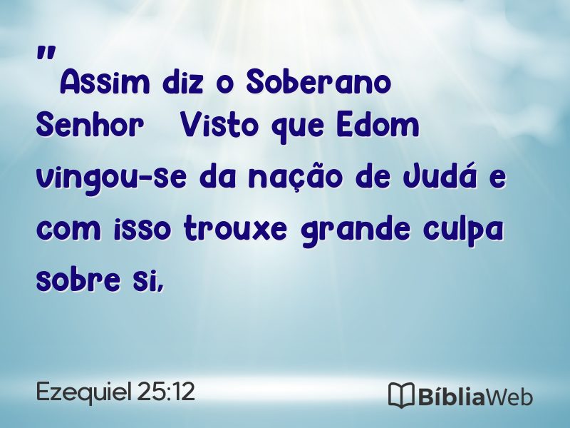 Ezequiel 25:12 em imagem para compartilhar