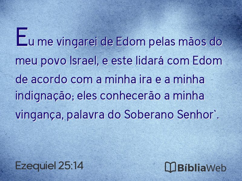 Ezequiel 25:14 em imagem para compartilhar