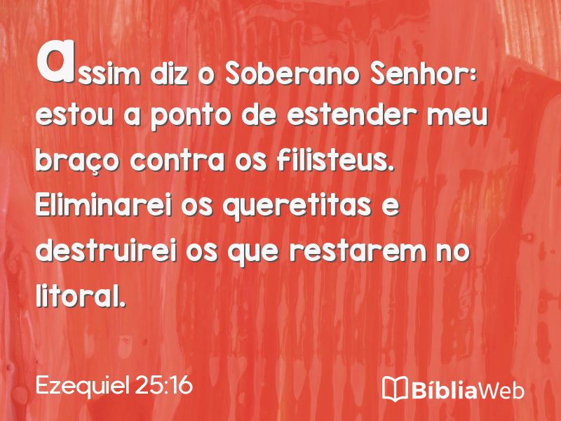 Ezequiel 25:16 em imagem para compartilhar
