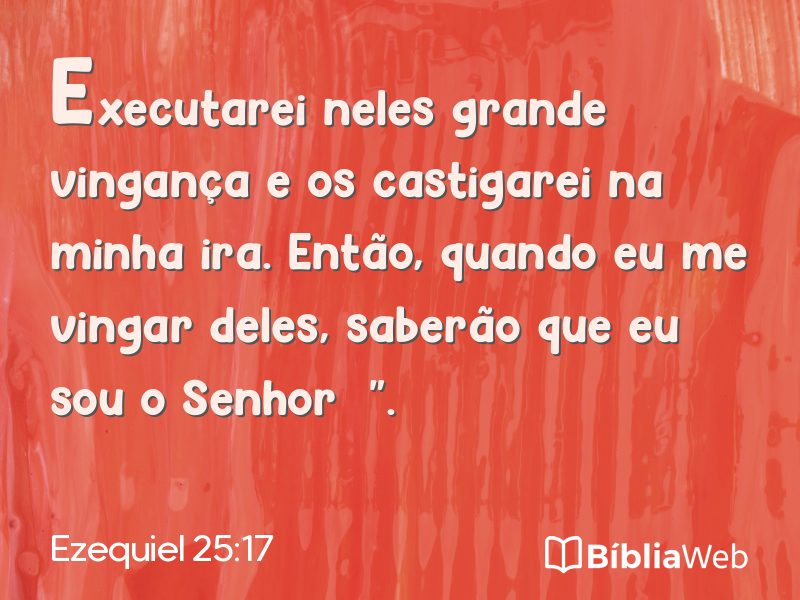 Ezequiel 25:17 em imagem para compartilhar