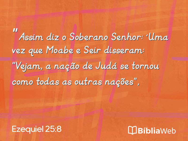Ezequiel 25:8 em imagem para compartilhar