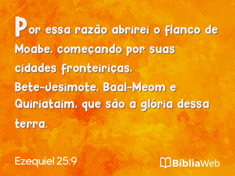 Ezequiel 25:9 em imagem para compartilhar