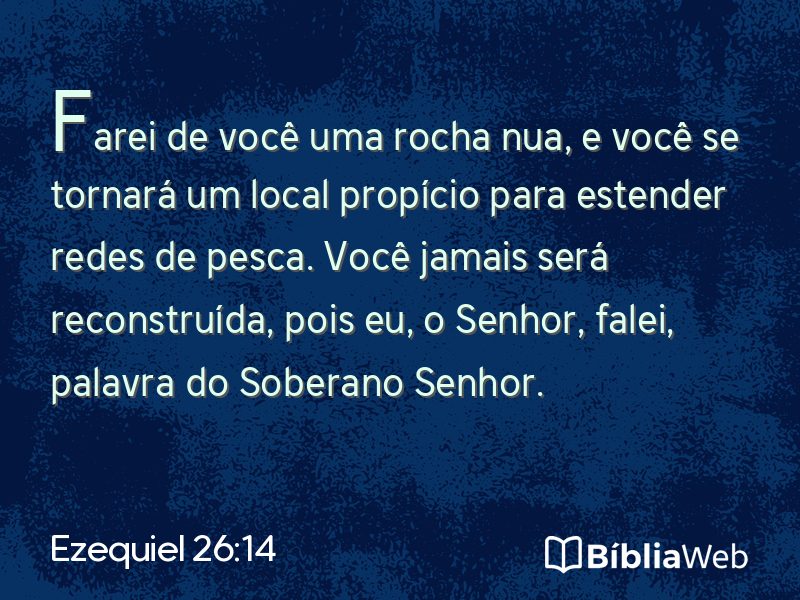 Ezequiel 26:14 em imagem para compartilhar