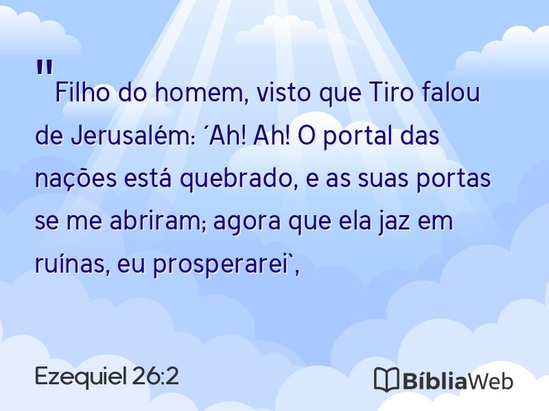 Ezequiel 26:2 em imagem para compartilhar