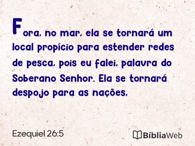 Ezequiel 26:5 em imagem para compartilhar