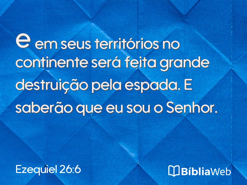 Ezequiel 26:6 em imagem para compartilhar