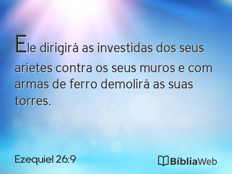 Ezequiel 26:9 em imagem para compartilhar