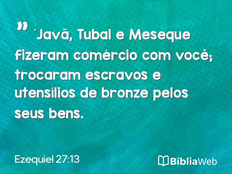 Ezequiel 27:13 em imagem para compartilhar