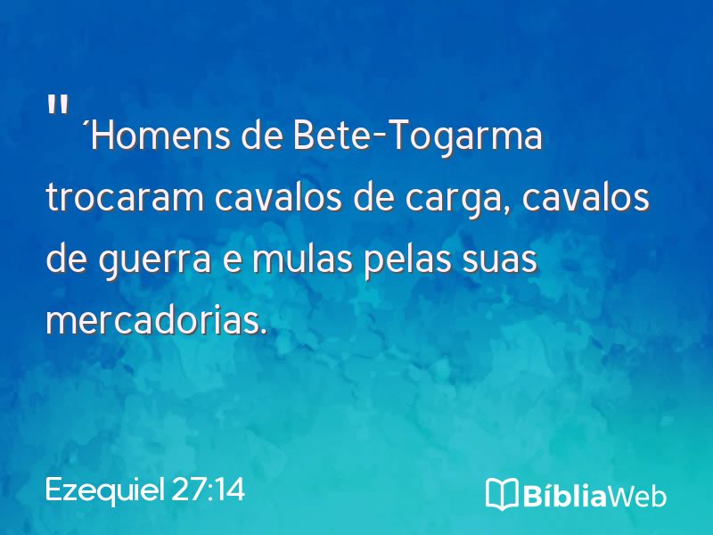 Ezequiel 27:14 em imagem para compartilhar