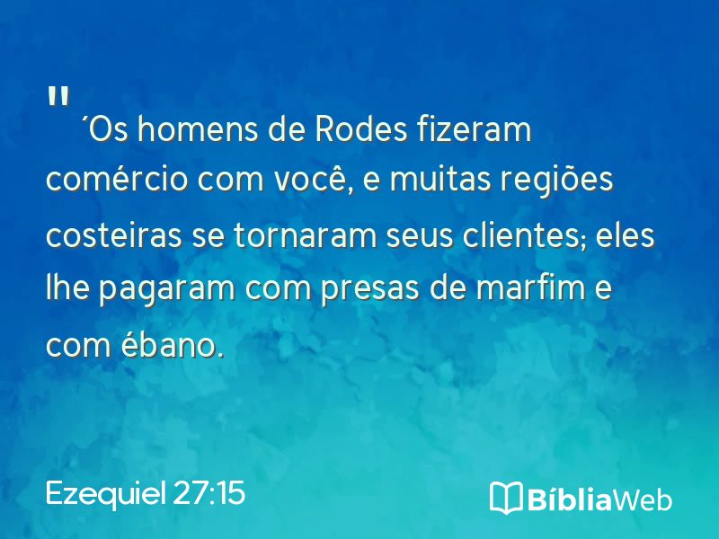 Ezequiel 27:15 em imagem para compartilhar