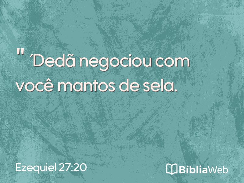 Ezequiel 27:20 em imagem para compartilhar