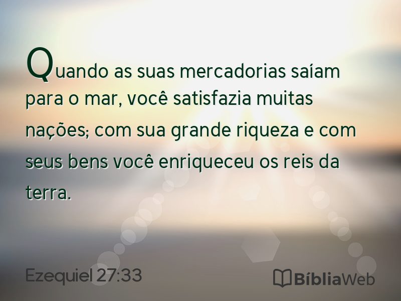 Ezequiel 27:33 em imagem para compartilhar