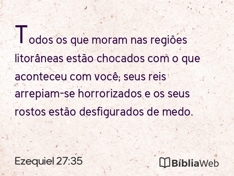 Ezequiel 27:35 em imagem para compartilhar
