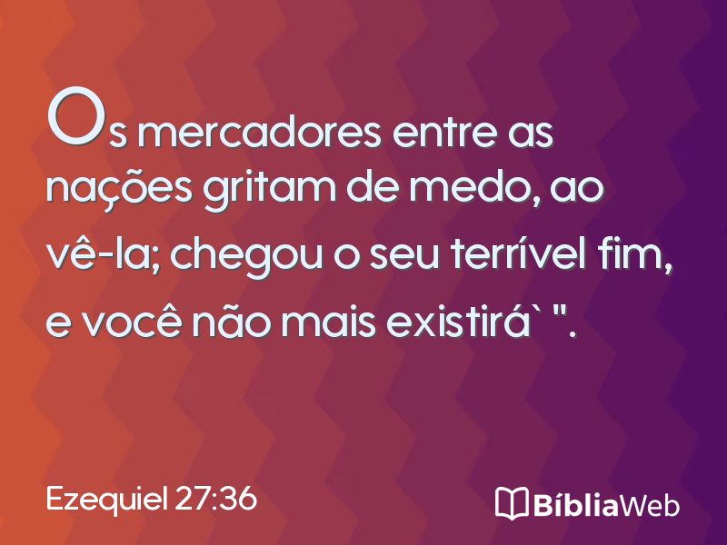Ezequiel 27:36 em imagem para compartilhar
